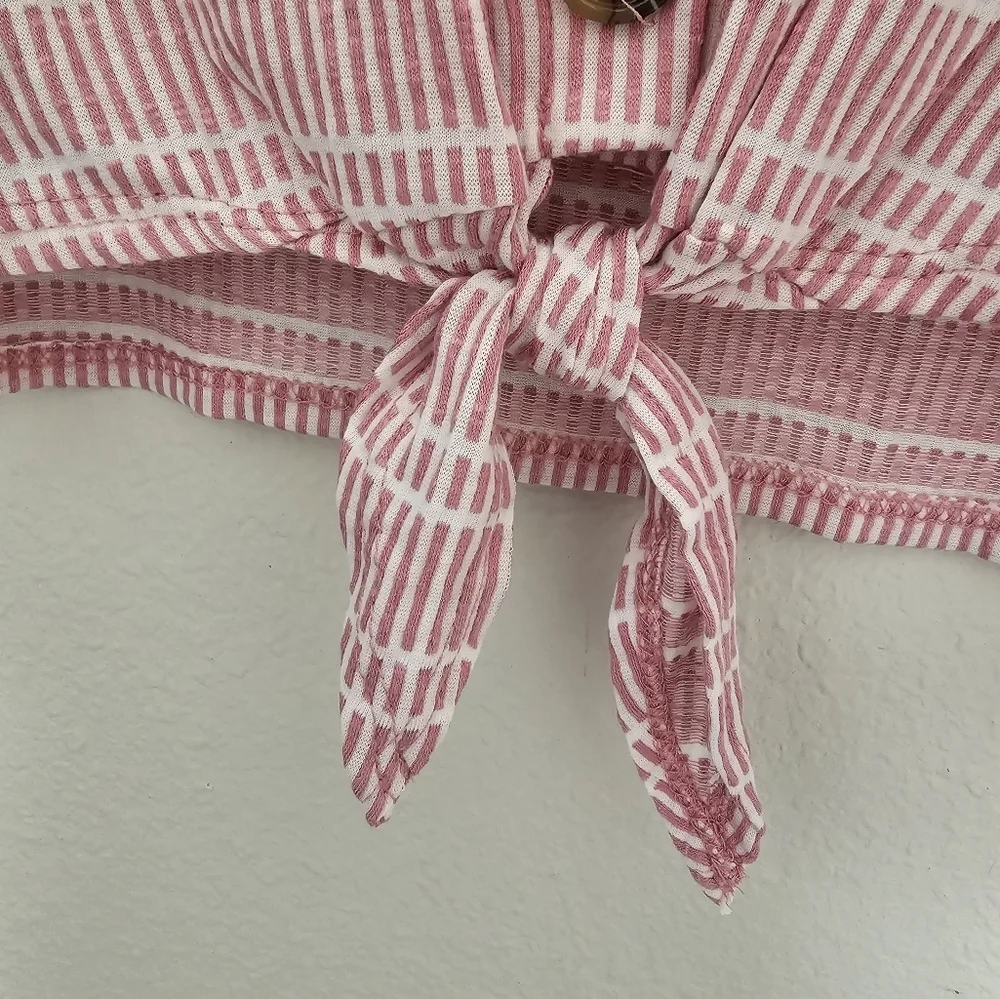 NWT Notations Top with Tie Size 1X